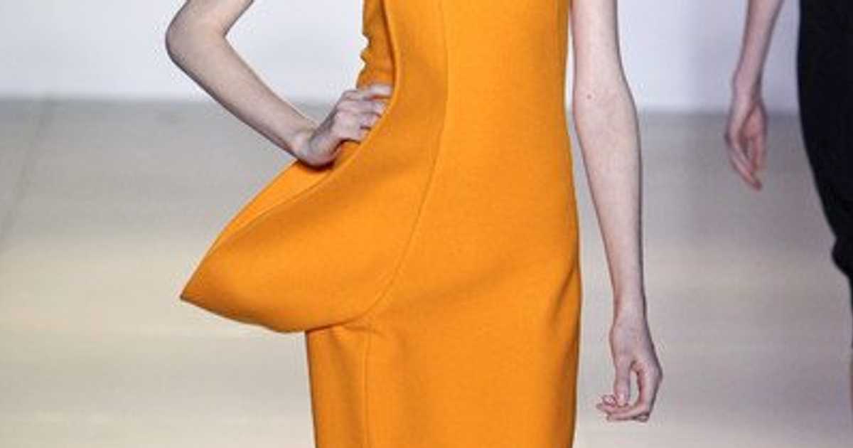 ワンピース JIL SANDER Orange Cotton Blend Dress Orange Flare Dress by Jil Sander Navy | Rent the Runway