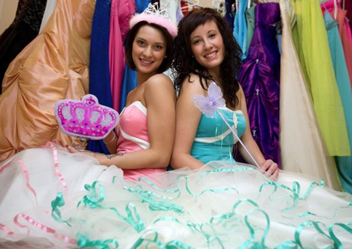 The Princess Shop's Chantal Moloney and Ainsley Robertson in full regalia. Photography by Geoff Howe Photography