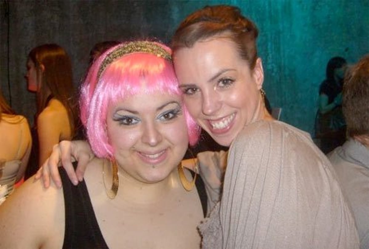 Bilodeau with Project Runway Canada's Jessica Biffi
