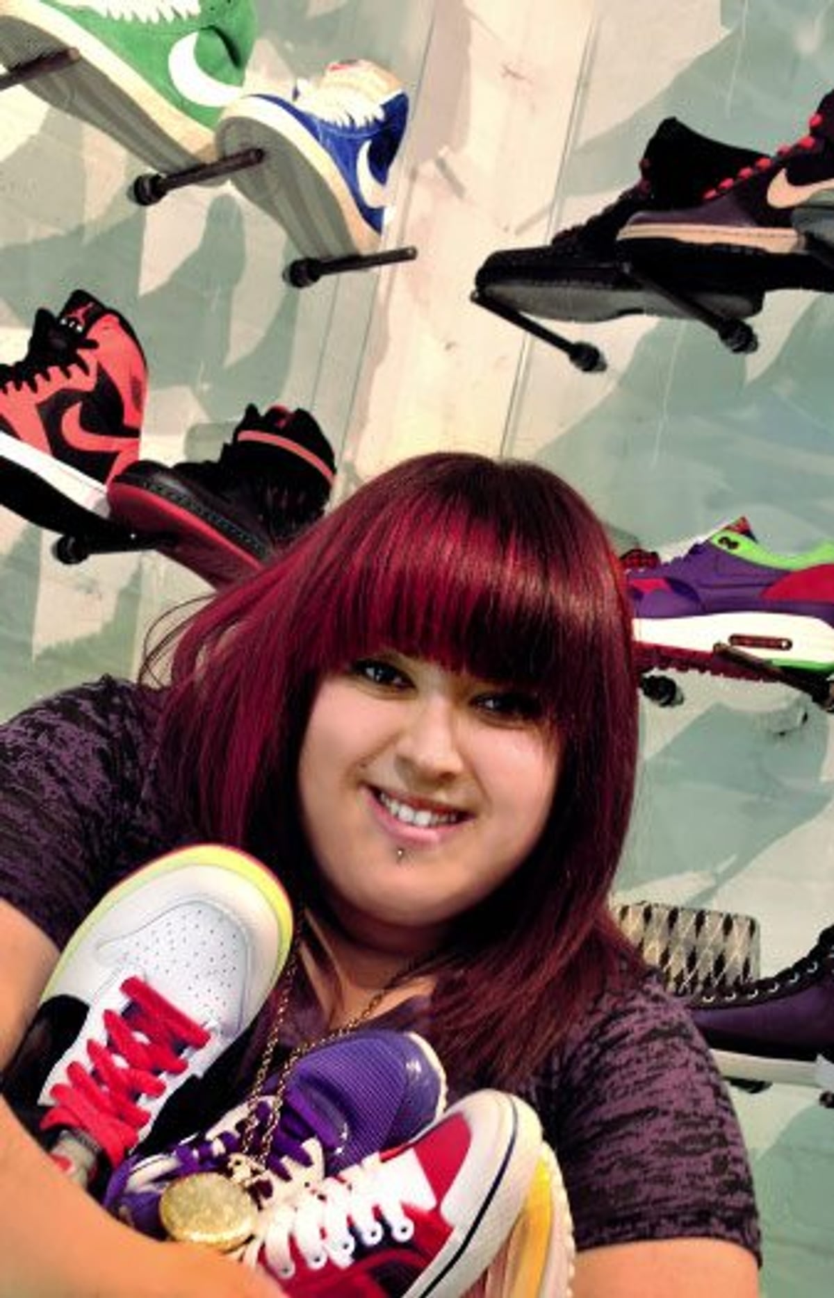 "I love sneakers!" Jessica Biffi goes shopping at Livestock (116 Spadina Ave., Toronto, livestock.ca)