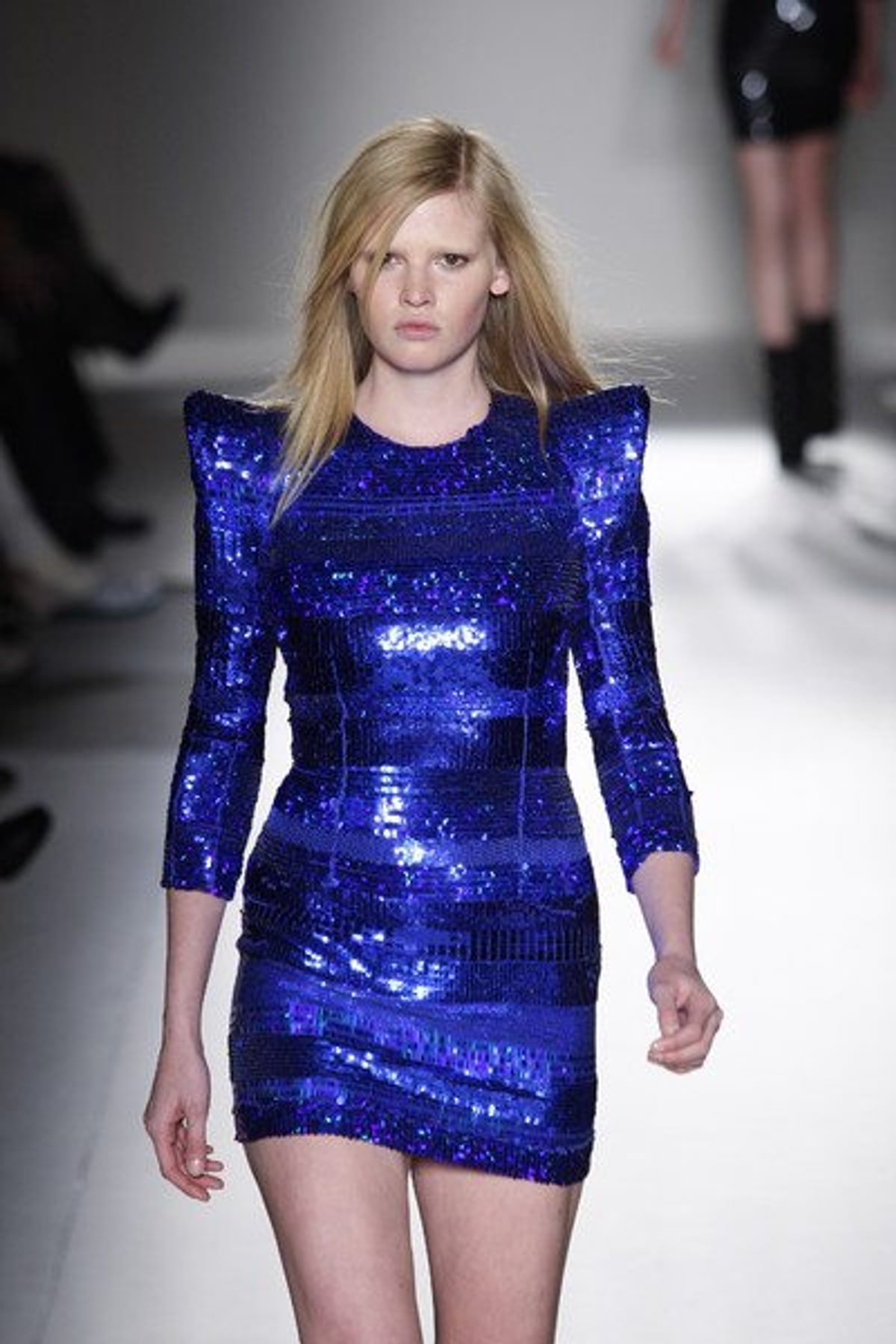 Lara Stone at Balmain Fall 2009. Photography by Peter Stigter