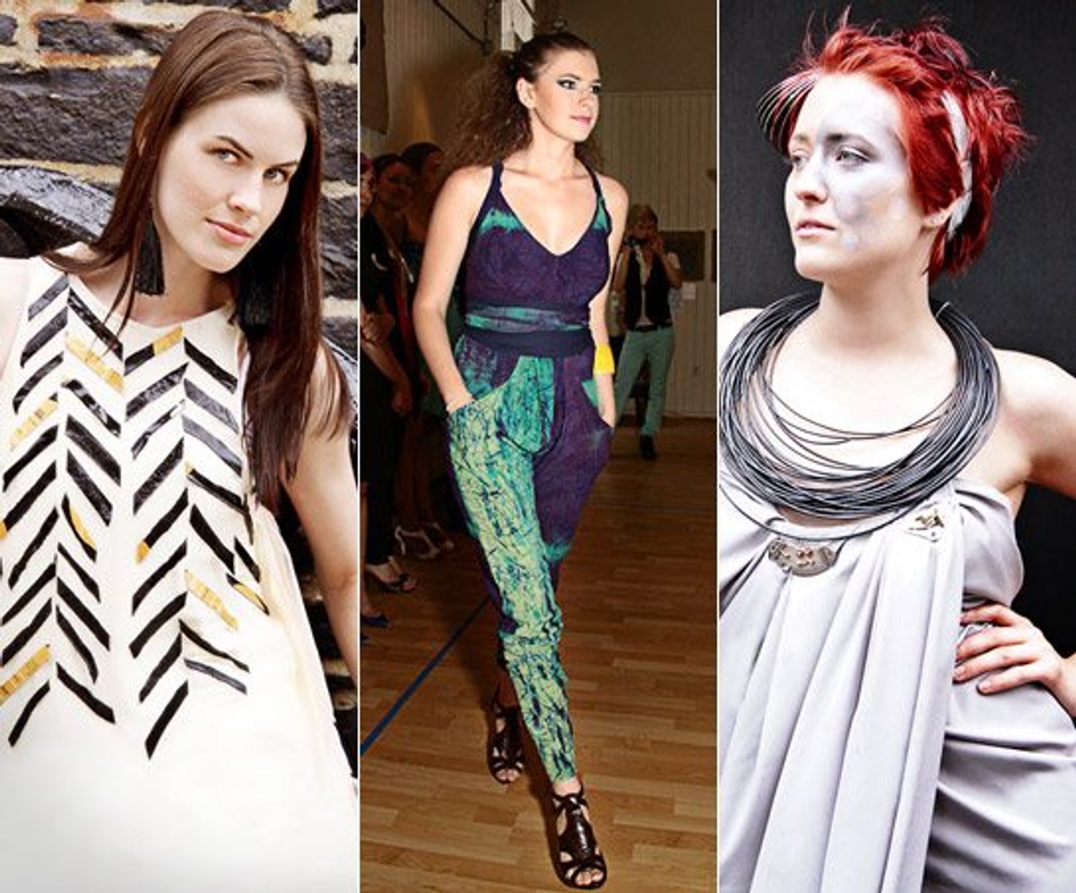 Creations by (from left) Alison Seary, Louanna Murphy and Akshay Tyagi. Photography by Shaun Simpson