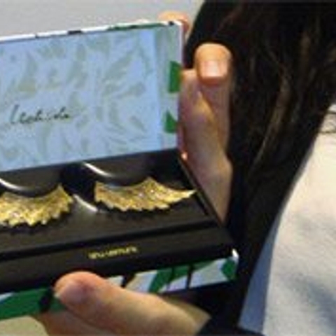 The girl with the golden lashes