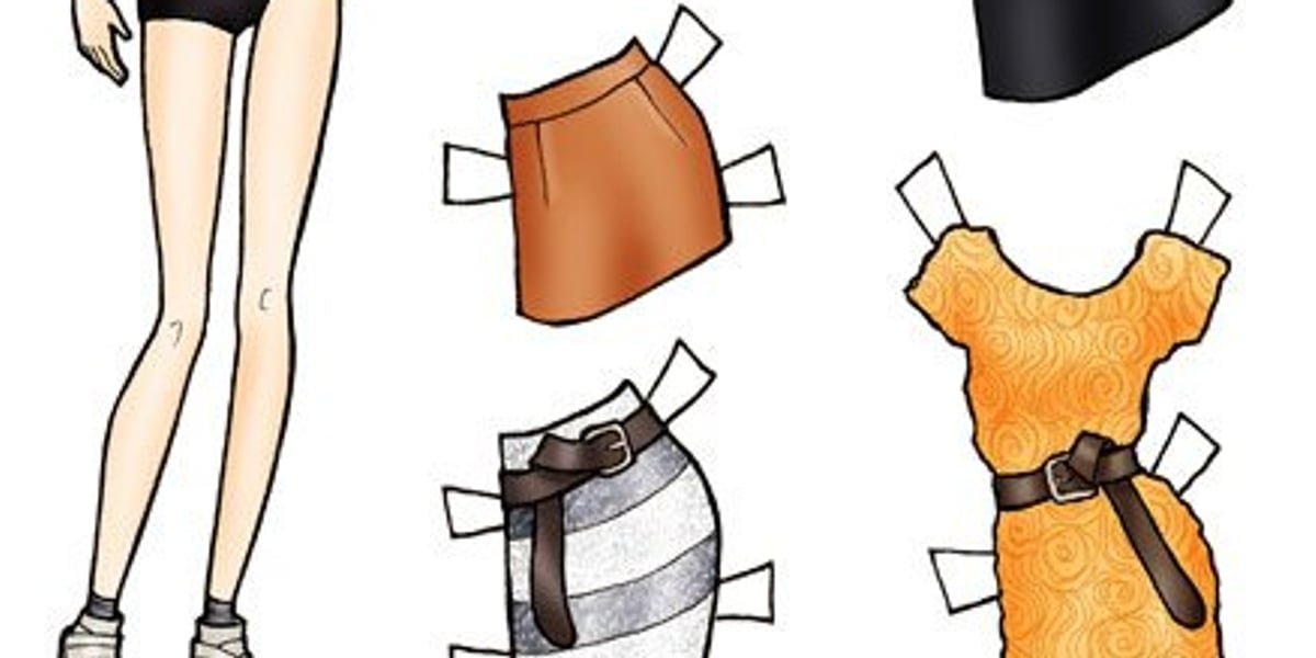 slim fit dress slacks Fashion Paper Doll, Glinda Wicked Press Tour Kit, Doll with 10 Complet –  Bookishful main image 0