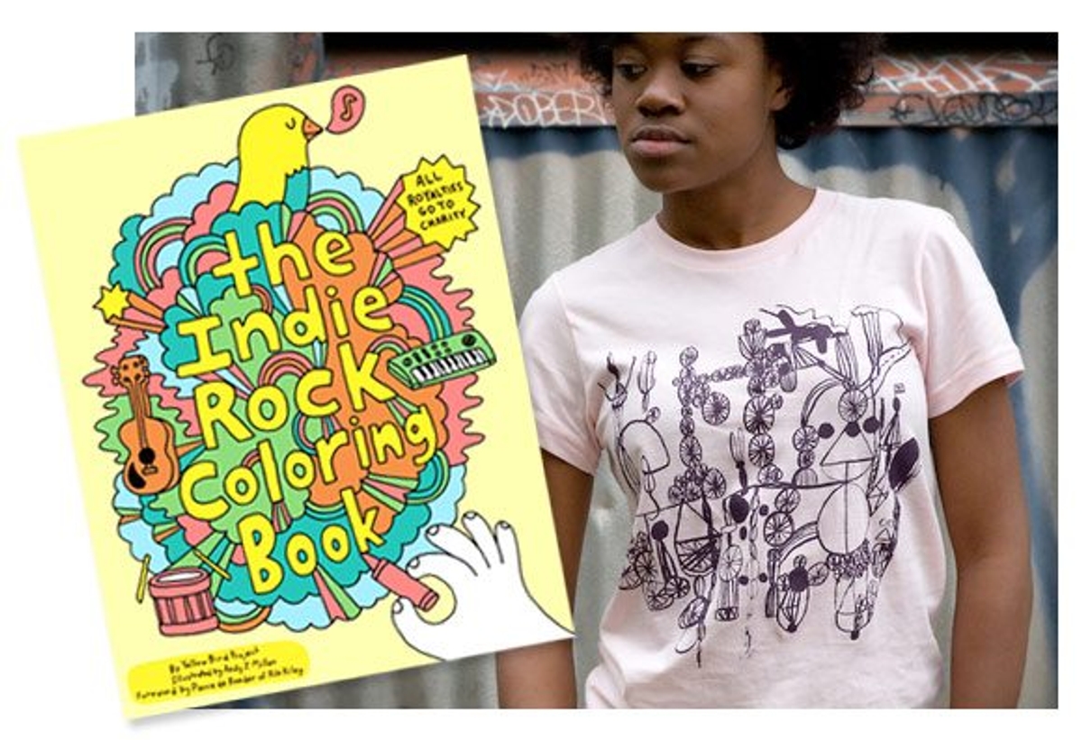 The Indie Rock Coloring Book, and a T-shirt by Brooklyn's Grizzly Bear