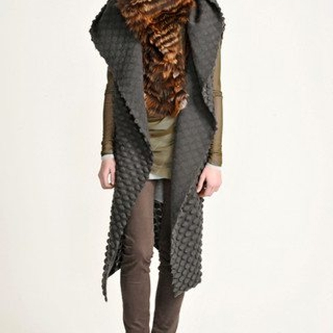 New York: Jeremy Laing layers fur, leather, prints and knits for a lineup of new fall favourites