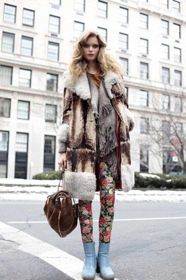 New York street style: Abbey Lee is our favourite flower girl