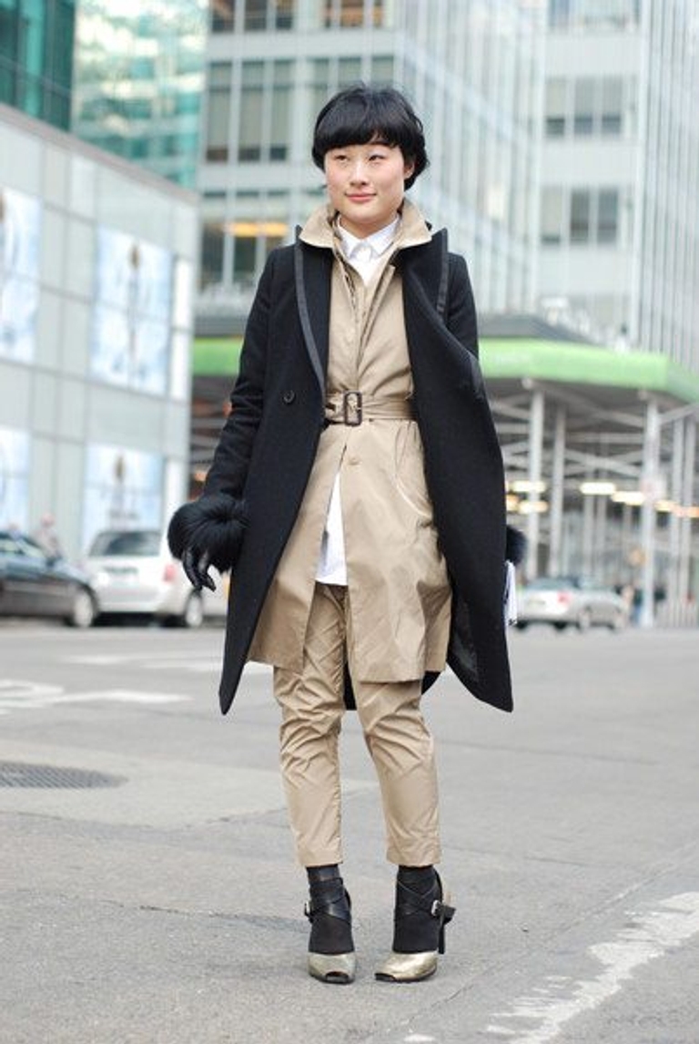 New York street style: Black & tan