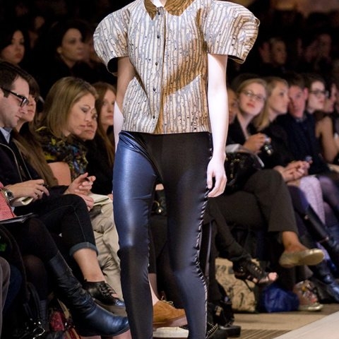 Toronto Fashion Week: Evan Biddell plays with cork and contorted volume in a directional fall show