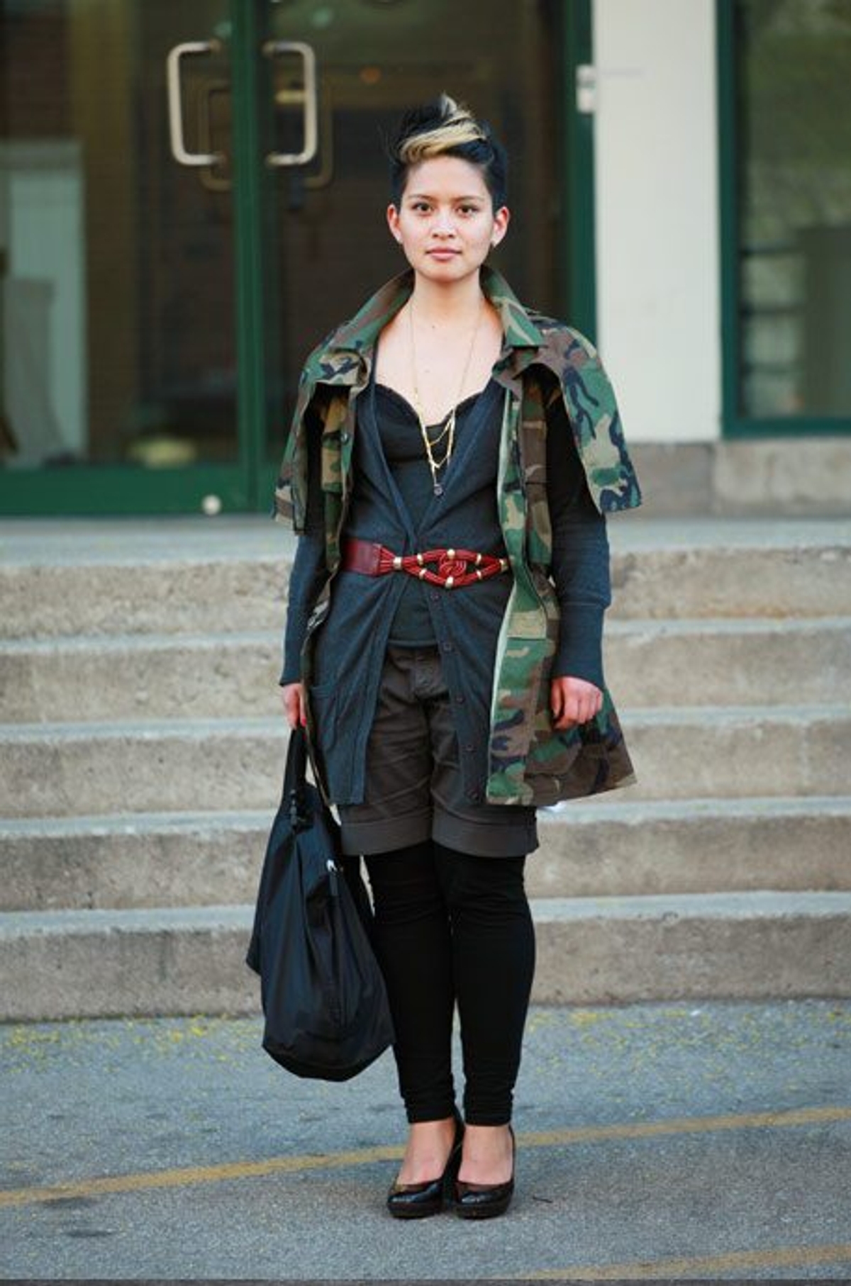 A street style look from Toronto Alternative Fashion Week. Photography by Angela Y. Martin