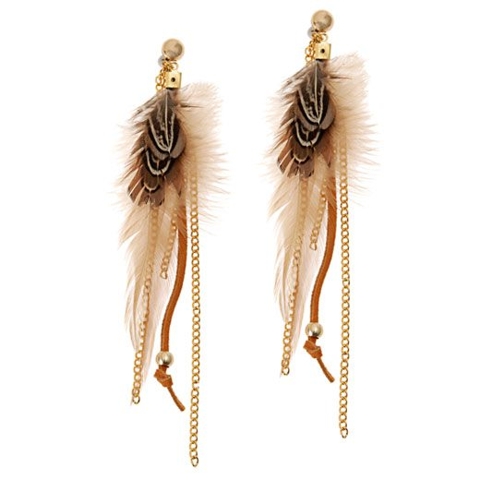 The daily steal: Feather earrings, $18