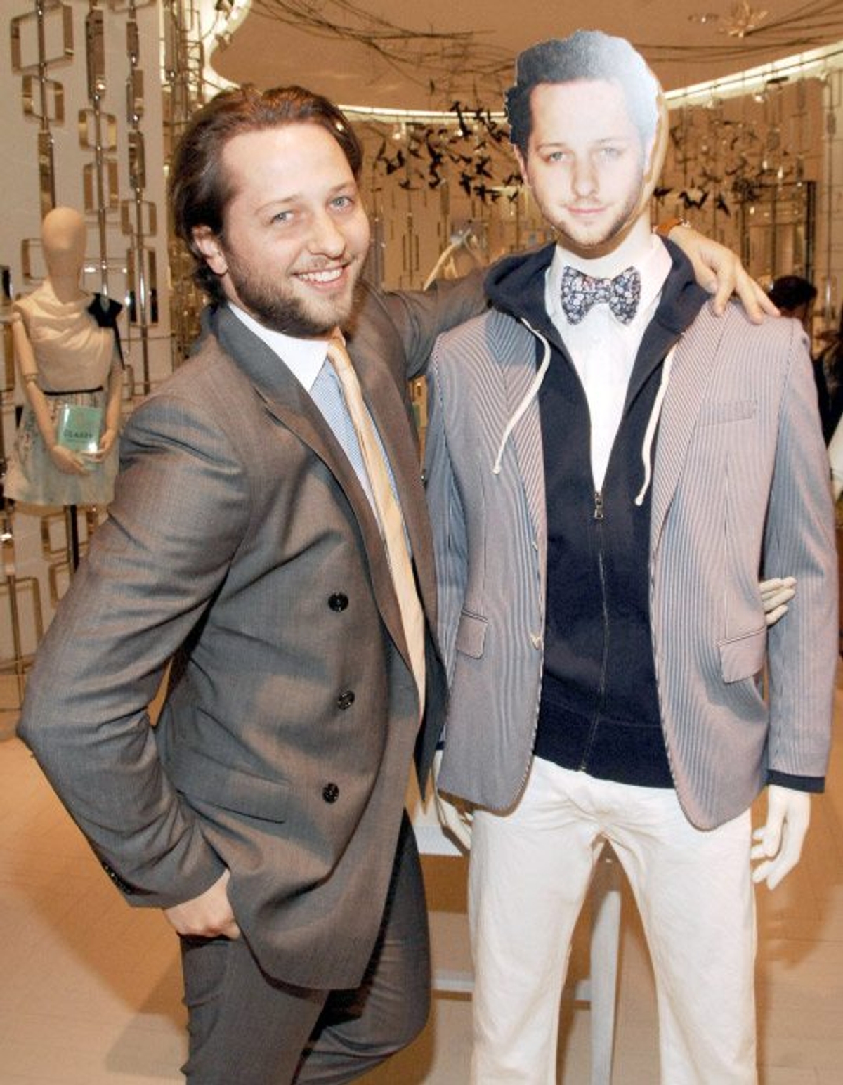 Derek Blasberg poses with...himself at The Room. Photo courtesy of HBC