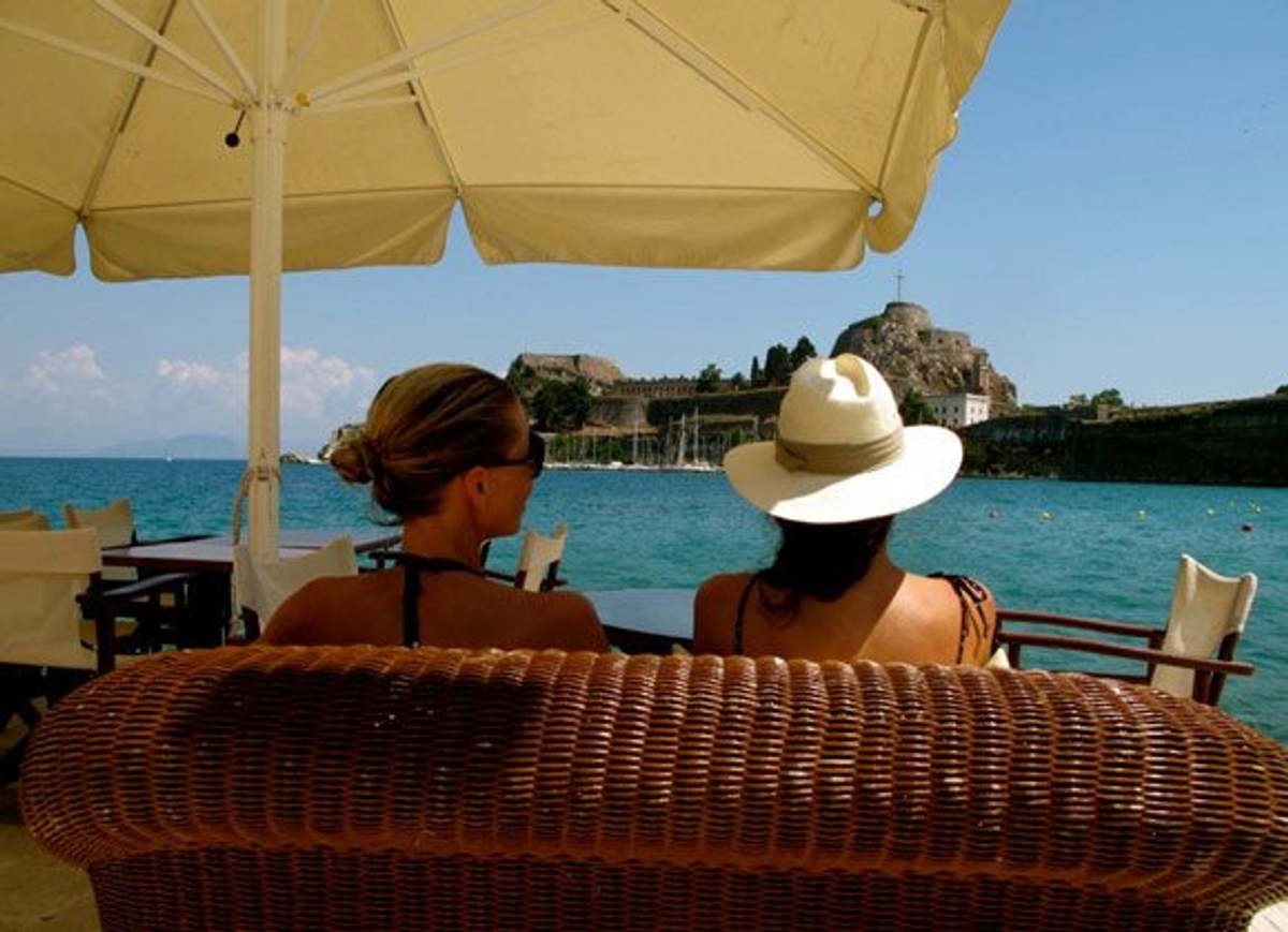 Relaxing seaside in Corfu.