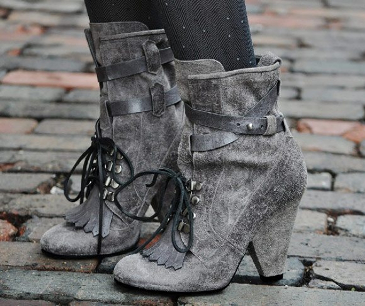 Jerome Rousseau booties. Photo by Tommy Ton, courtesy of Holt Renfrew