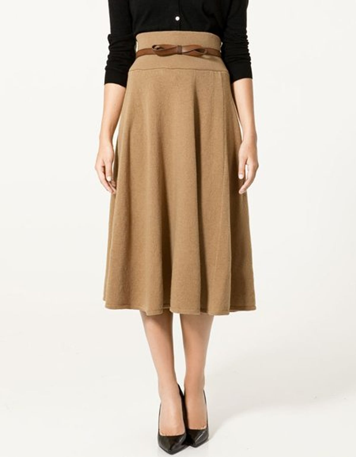 The daily steal: Camel skirt, $70