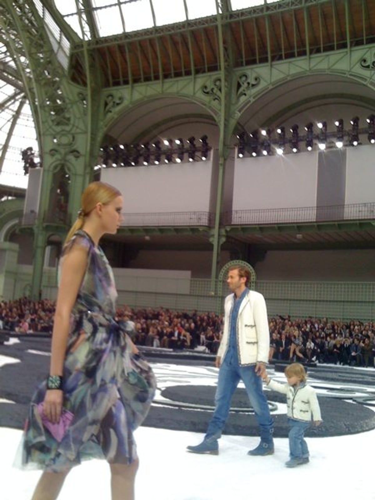 Kroenig and son at Chanel. Photo via @bernadettemorra