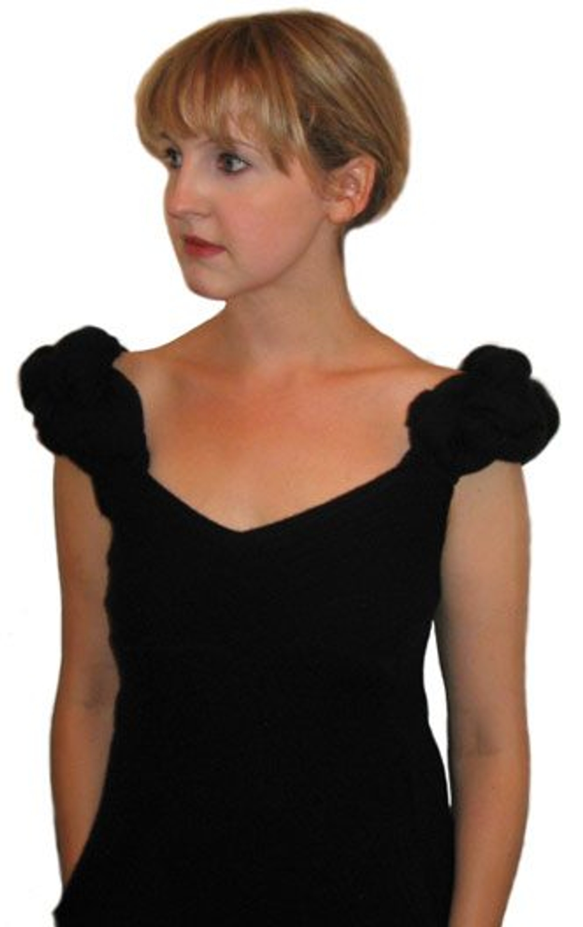 Sarah Stevenson wearing one of her own designs. Photography by Ciaran Reid.