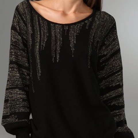 The daily steal: Black and gold sweater, $80