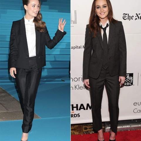 Celeb vote: Who wore it best? Leighton Meester and Olivia Wilde square off in suits