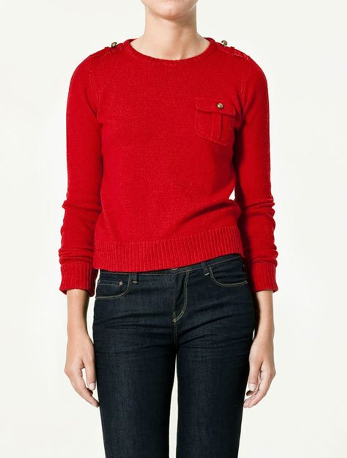 The daily steal: Red military sweater, $50