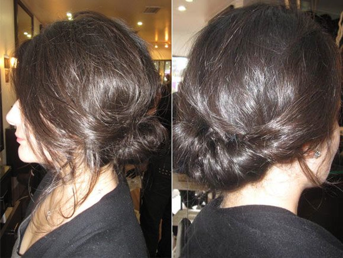 Sew easy: Shake up your holiday look with this sewn-up hair style