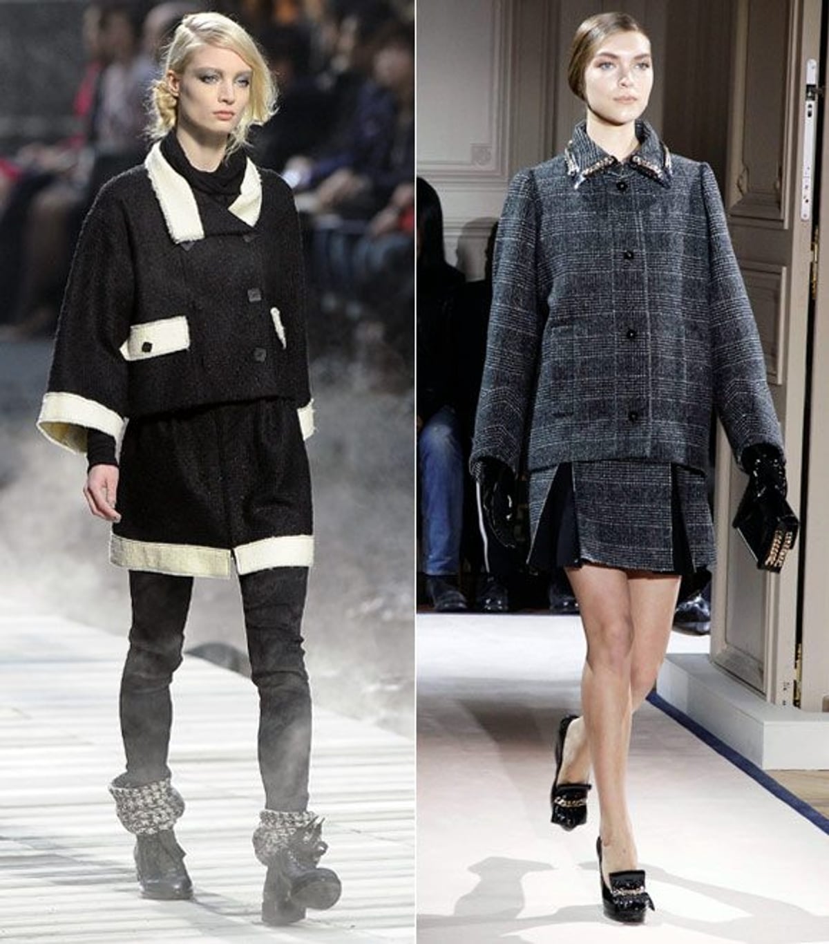 Left: Chanel shot by Dominique Charriau/Getty Images. Right: Yves Saint Laurent shot by Eric Ryan/Getty Images.