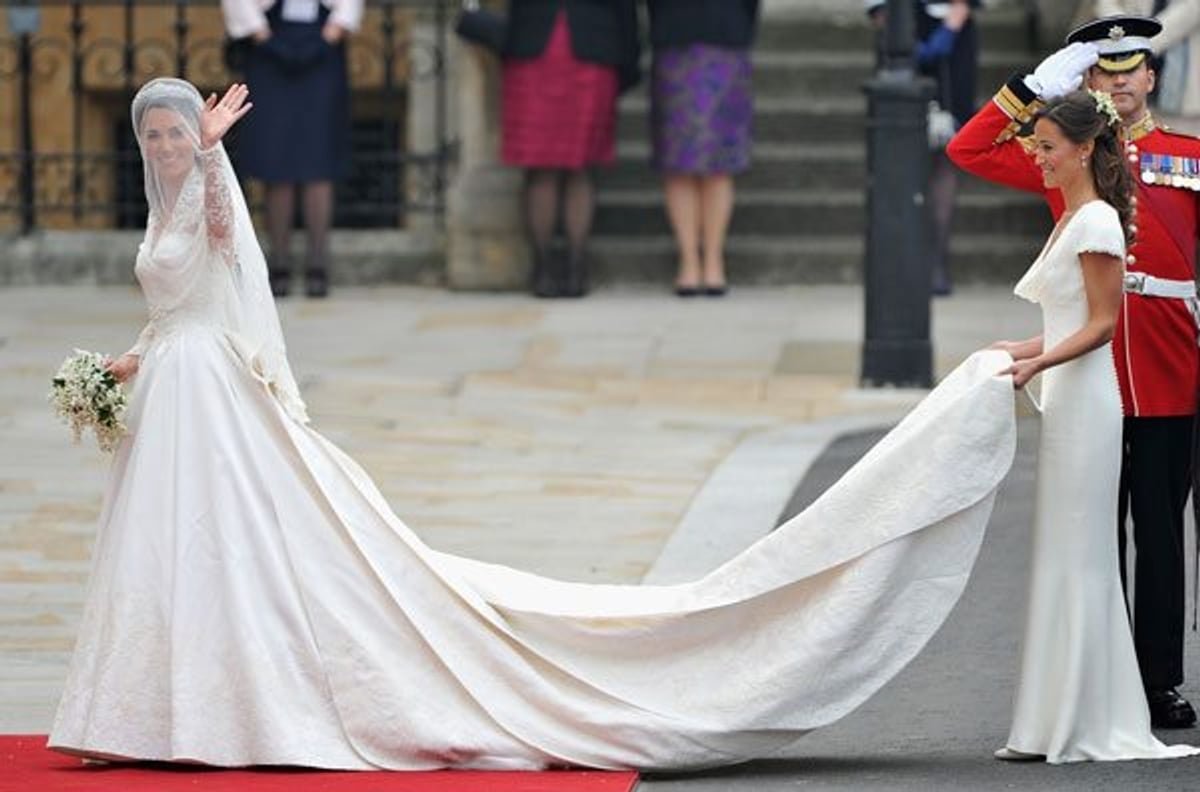 Kate and her sister and maid of honour Pippa (also in Alexander McQueen) shot by Pascal Le Segretain/Getty Images
