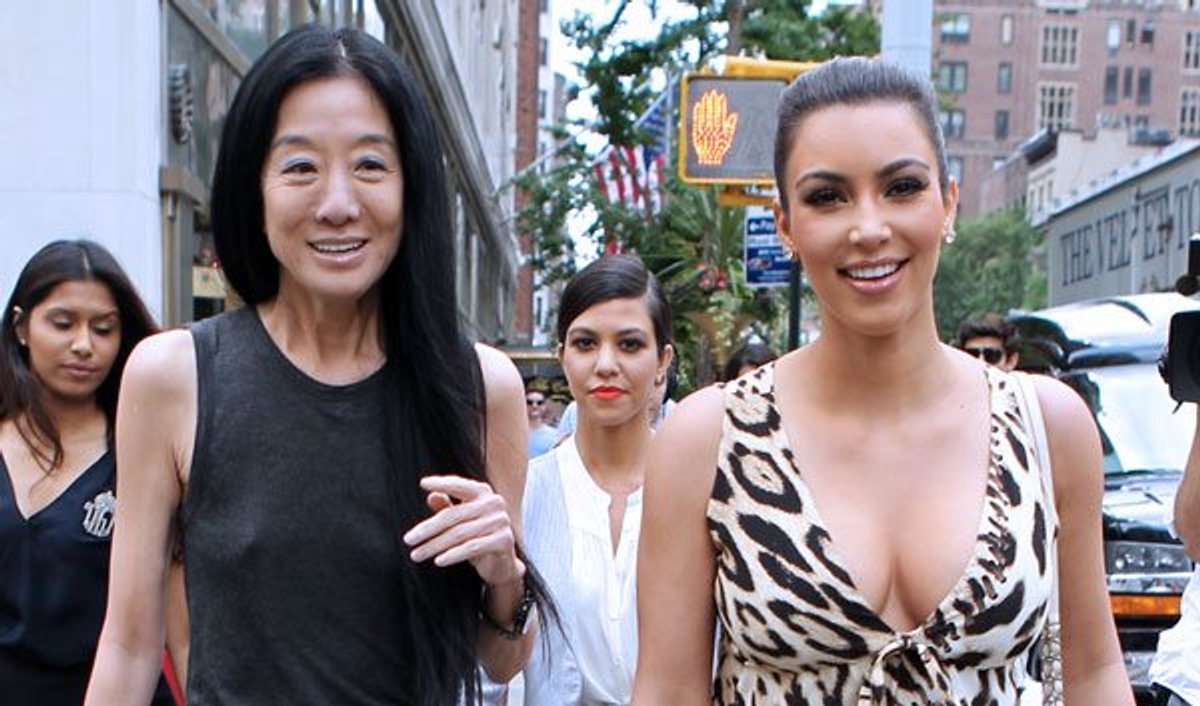Vera Wang, Kourtney, and Kim Kardashian shot by Keystone Press.