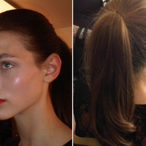 LFW backstage beauty: Swishy ponytails and Chloë Sevigny at Erdem