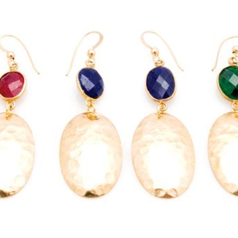 The steal: Ruby-adorned earrings at Jeweliette
