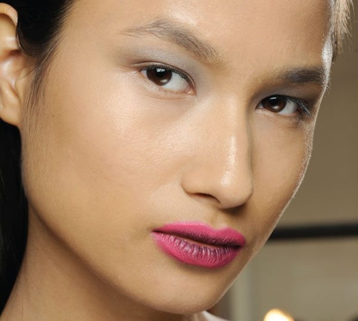 NYFW backstage beauty: Matte magenta mouths at Prabal Gurung