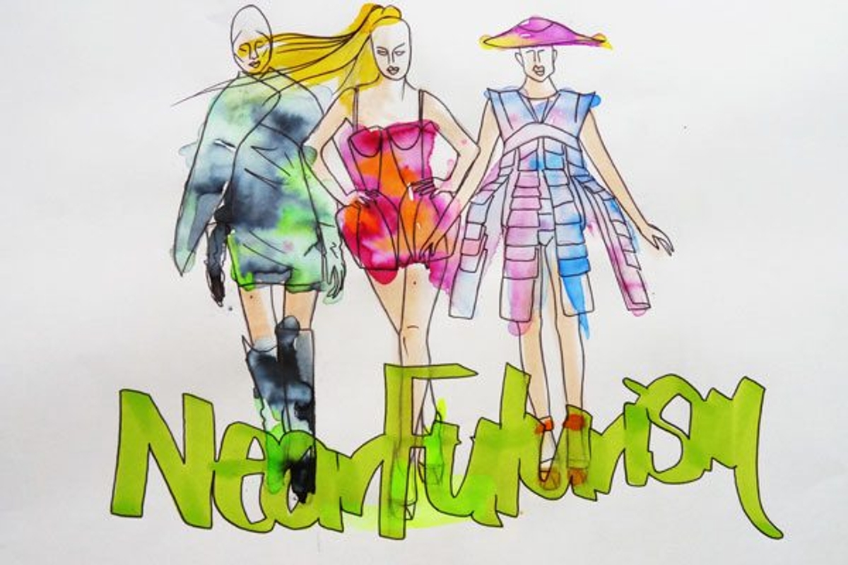 Near Futurism illustration by Lewis Mirrett