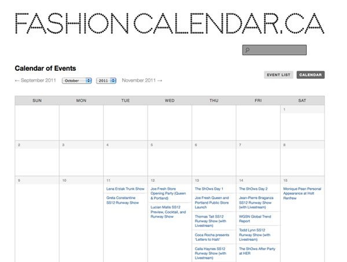 They said/We said: The birth of fashioncalender.ca makes LG Fashion Week easy, breezy, and buzzy!