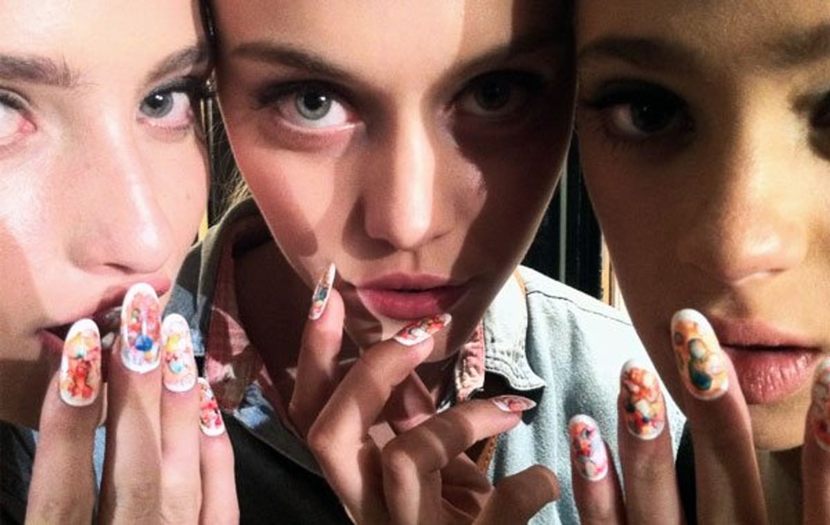 Backstage beauty: Check out the insanely amazing watercolour nails by Tips Nails Bar at Lucian Matis