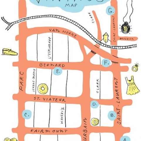 Montreal's vintage mecca comes complete with its own illustrated map!