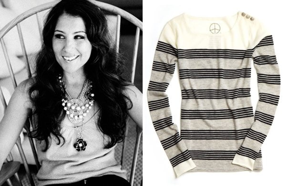 Left: Belynda MacPherson. Right: Banjo & Matilda sweater, $535 (holtrenfrew.com), photography by Carlo Mendoza (styling by breanna gow for judyinc.com).