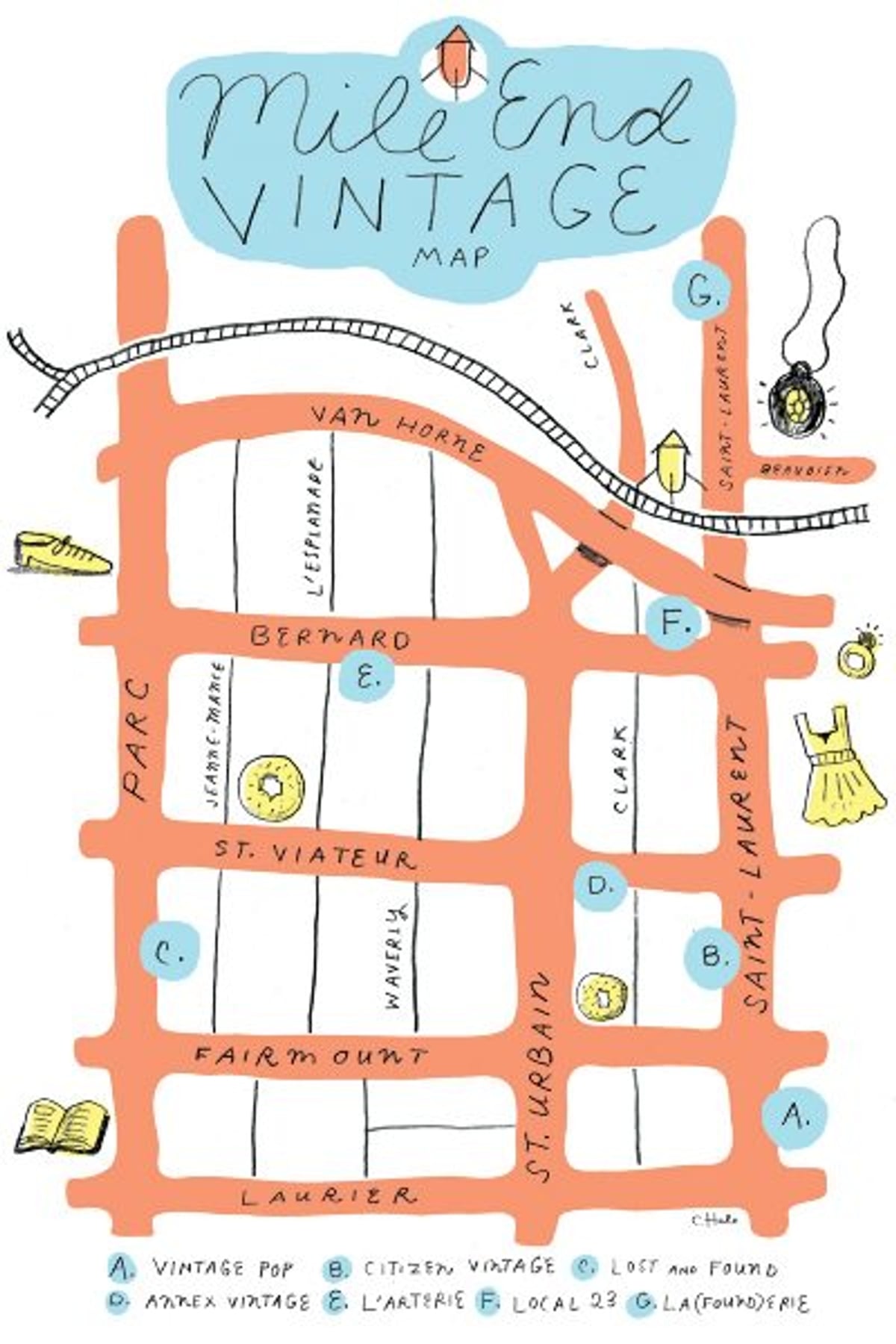 Montreal's vintage mecca comes complete with its own illustrated map!