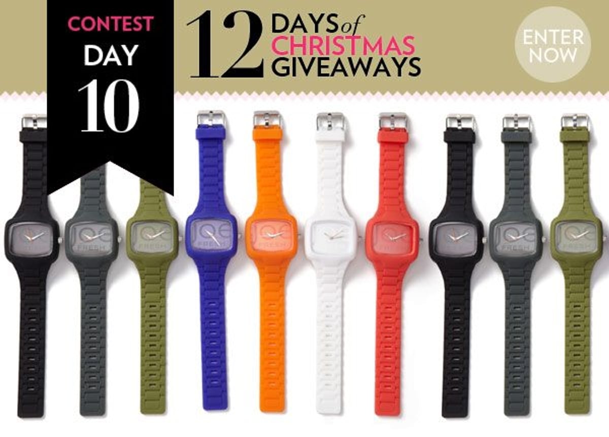 12 Days of Christmas Giveaways: Enter to win one of ten brightly hued Joe Fresh watches!