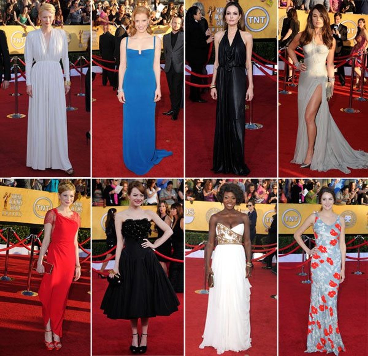 Who wore it best? View our top 8 picks from the Screen Actors Guild Awards red carpet and vote for your favourite
