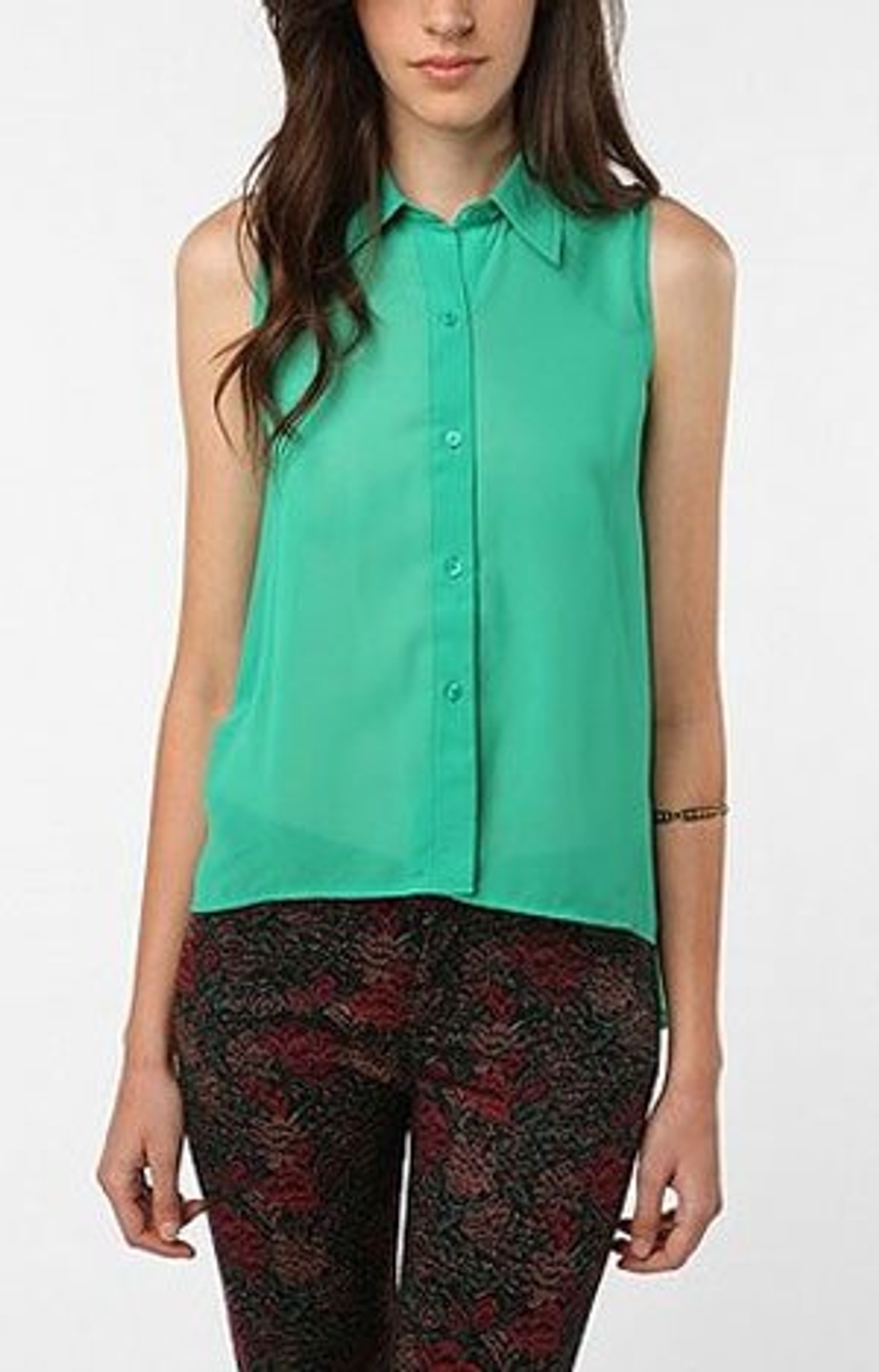 Daily steal: Sleeveless chiffon shirt, $49