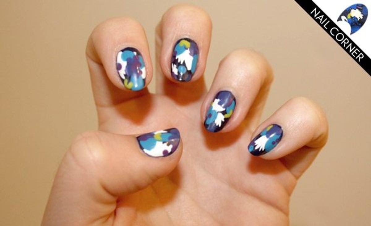Nail Corner: LFW edition! A vibrant manicure inspired by Erdem's Fall 2012 prints