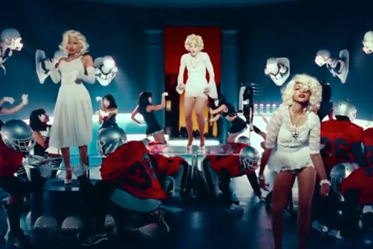 Our top 10 moments from Madonna's new "Give Me All Your Luvin" video with M.I.A and Nicki Minaj