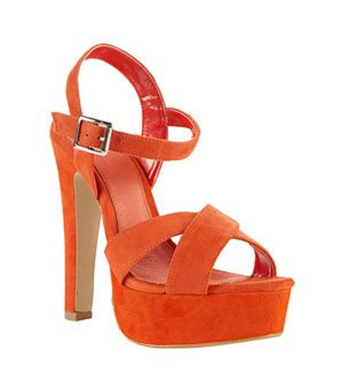 Daily steal: Orange suede platform, $34