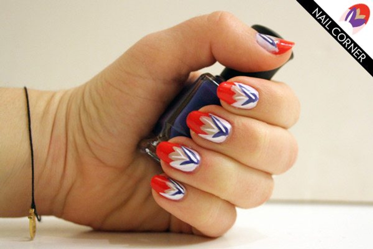 Nail Corner: NYFW edition! The Rachel Antonoff Fall 2012 floral moon manicure