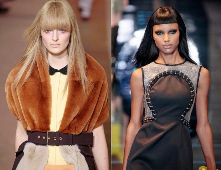Marni and Versace Fall 2012 Brows and bangs: 2 Fall beauty trends from Milan to try today (and we tell you how!)