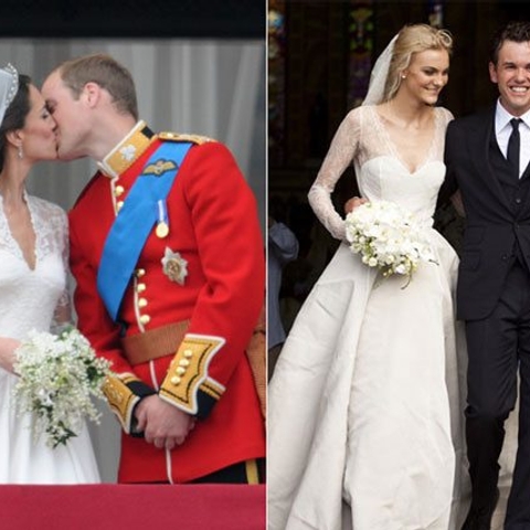 Caroline Trentini gets married in a dress that looks strikingly similar to Kate Middleton’s