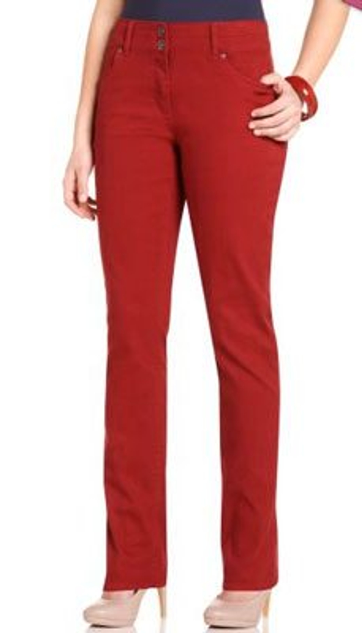 Daily steal: Red denim pants, $34