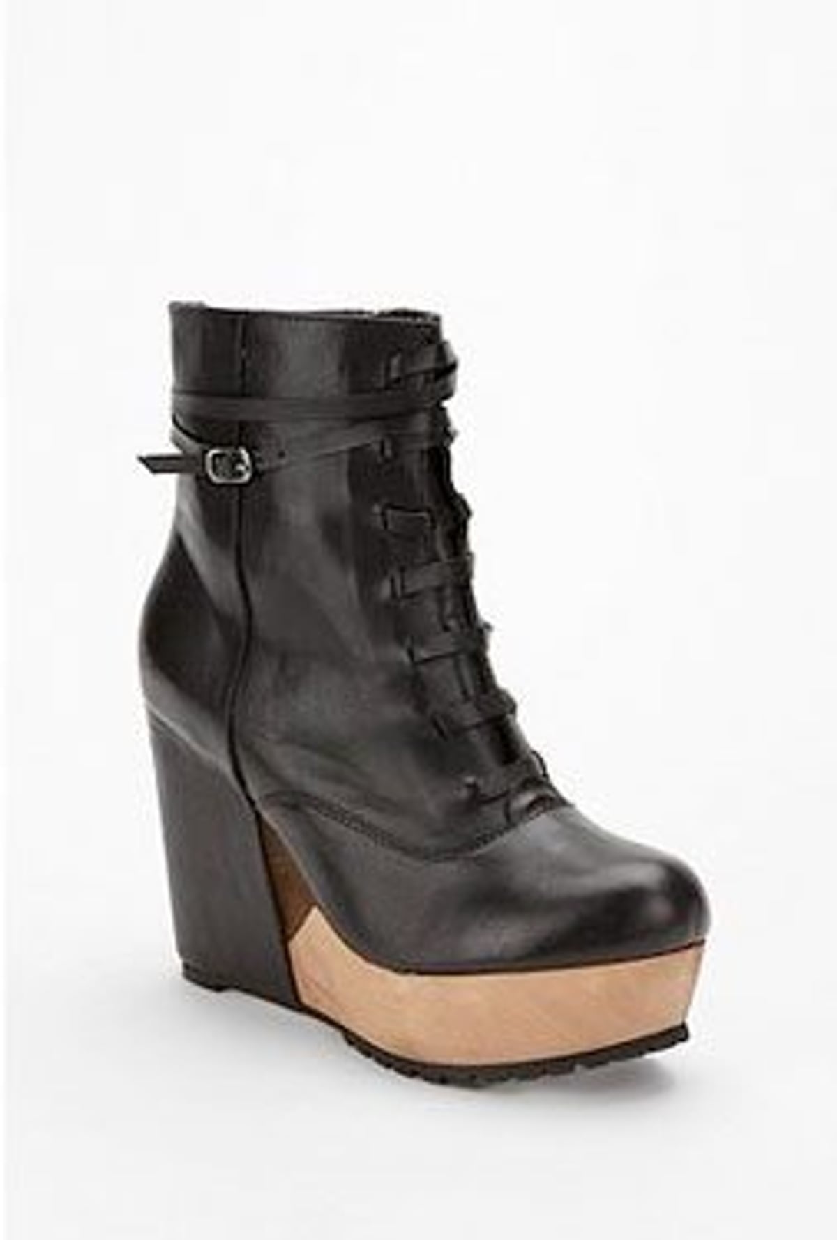 Daily steal: Leather cutout wedge boot, $50