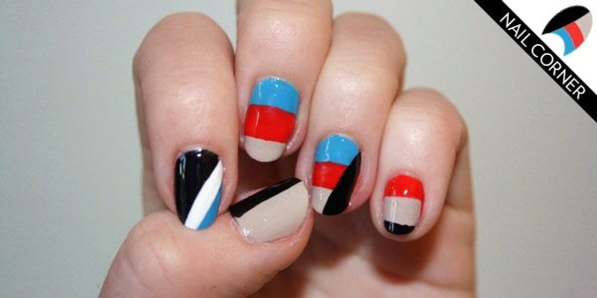 Nail Corner: PFW edition! A colour-block manicure inspired by Céline