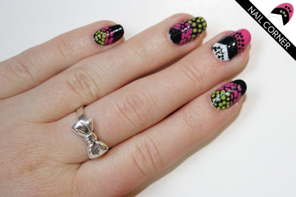 Nail Corner: Mixing prints with a Carven Spring 2012-inspired mani